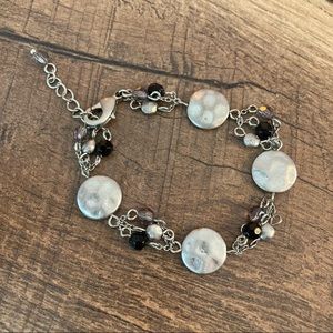 Lia Sophia Silver and Black Dangling Bracelet